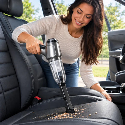 cordless handheld car vacuum cleaner™- cleans tight spaces blows away dust and inflates items