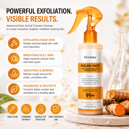 OCEAURA™- Peeling Shot Exfoliating Kojic Acid Turmeric Spray