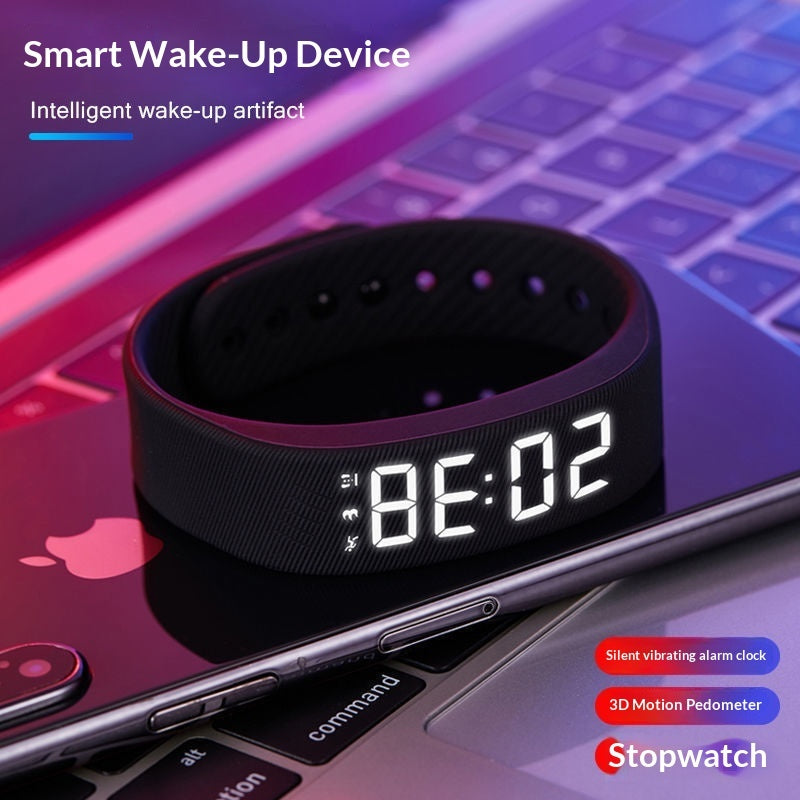 Silent vibrating alarm wristband