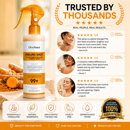 OCEAURA™- Peeling Shot Exfoliating Kojic Acid Turmeric Spray